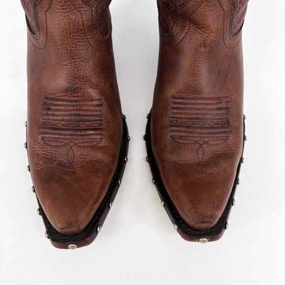 ARIAT Calypso Brown Leather Studded Western Cowboy Boot 6 - Picture 11 of 16